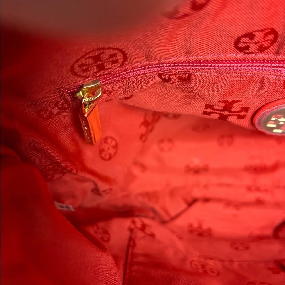 Tory Burch Red Crossbody Bag with Whipstitch Trim - Picture 16 of 16